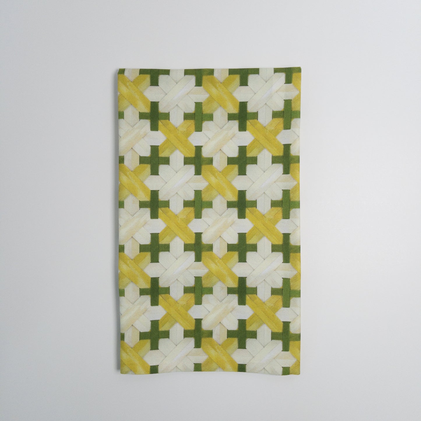 Caned Canvas in Olive Hostess Towel