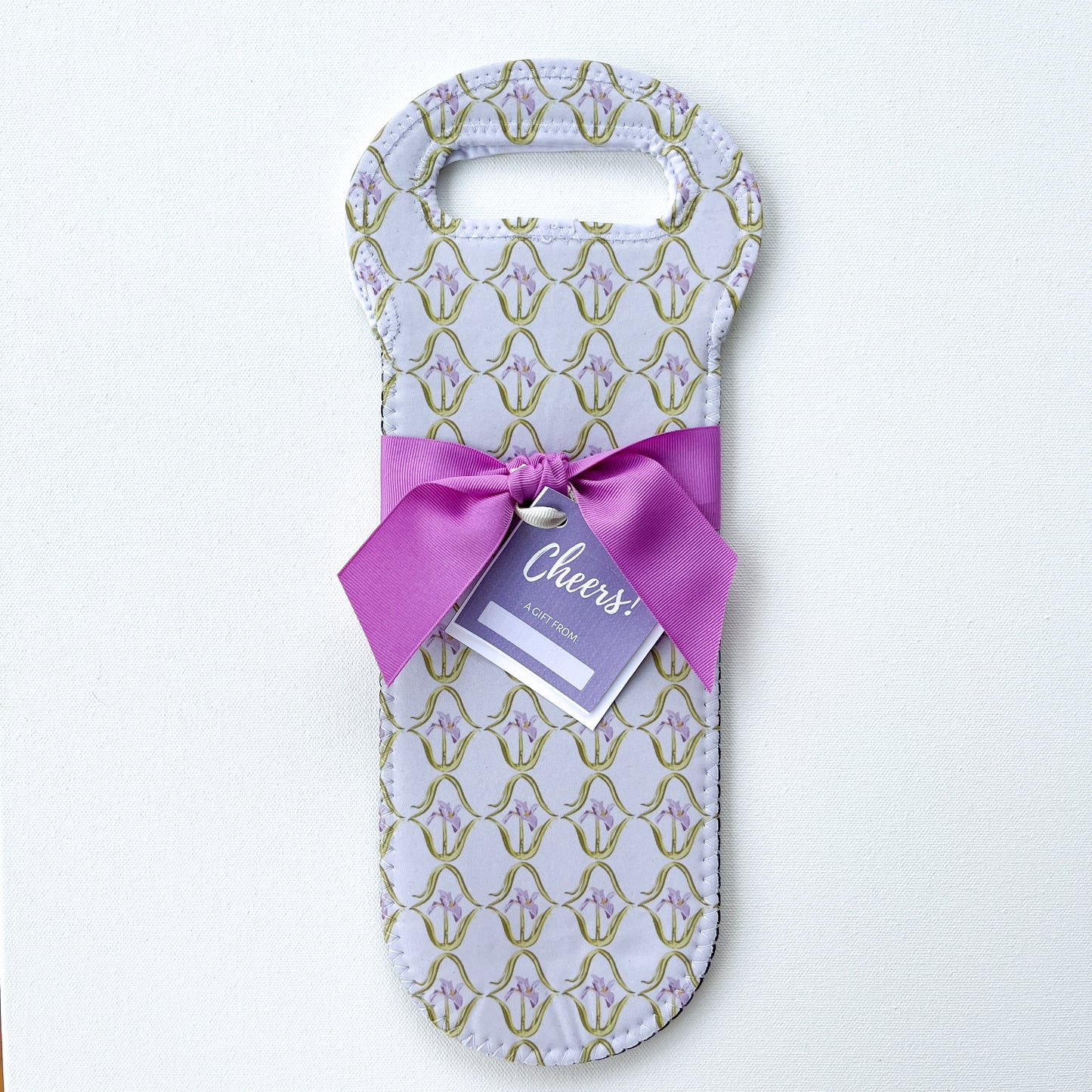 Wine Tote Client Gift with Custom Hangtag