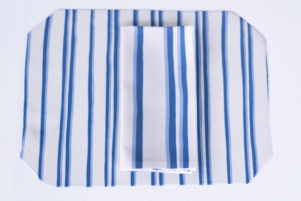 Riverbend Stripe in Haint Blue Placemat