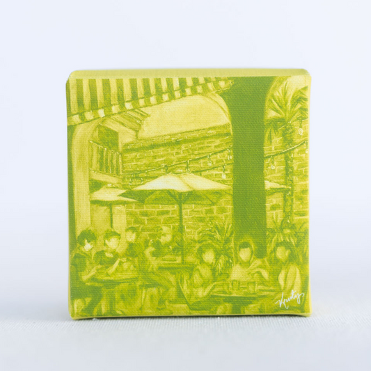 A Courtyard Kinda Day - Small Canvas Wrapped Print