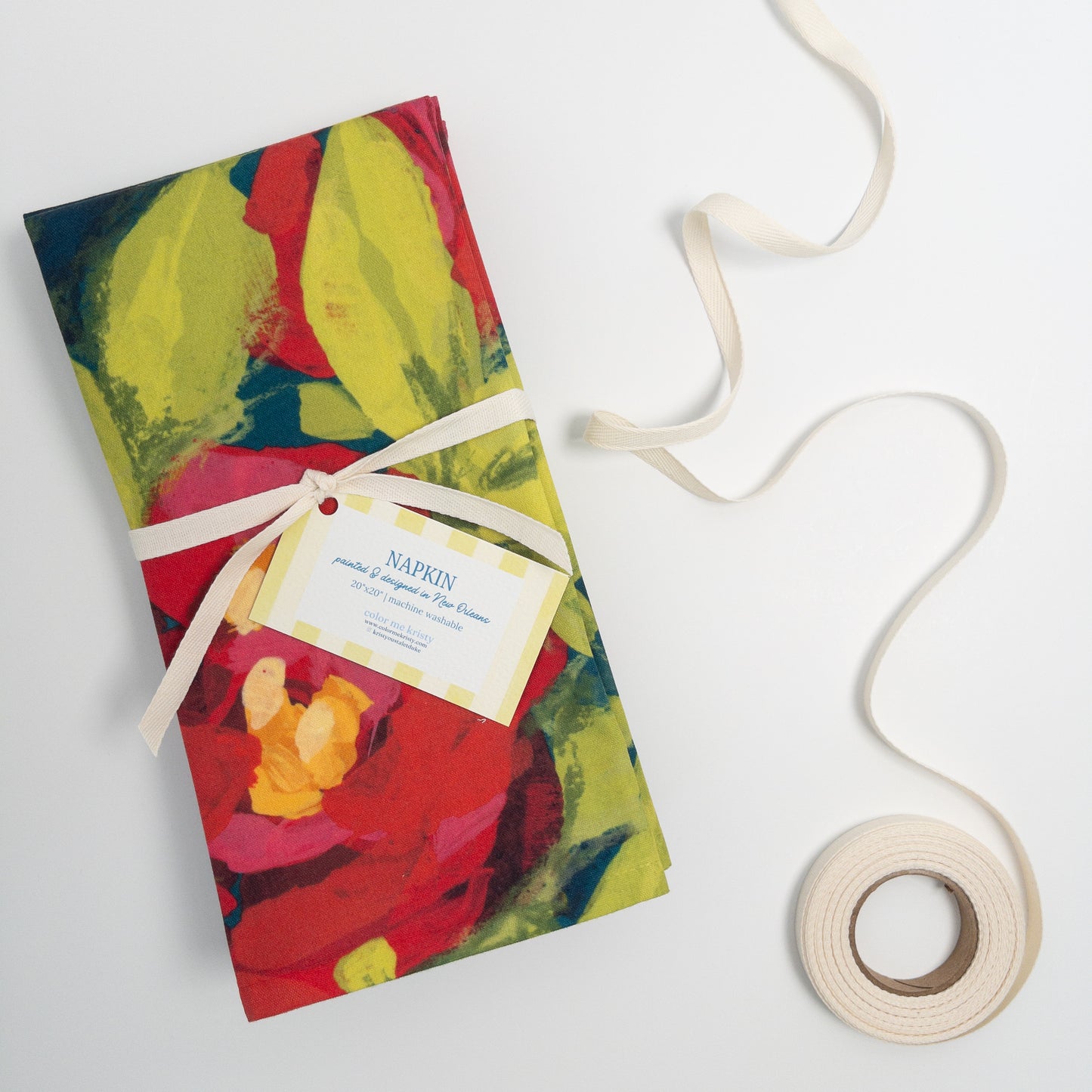 Yuletide Camellia Dinner Napkins | Set of 4