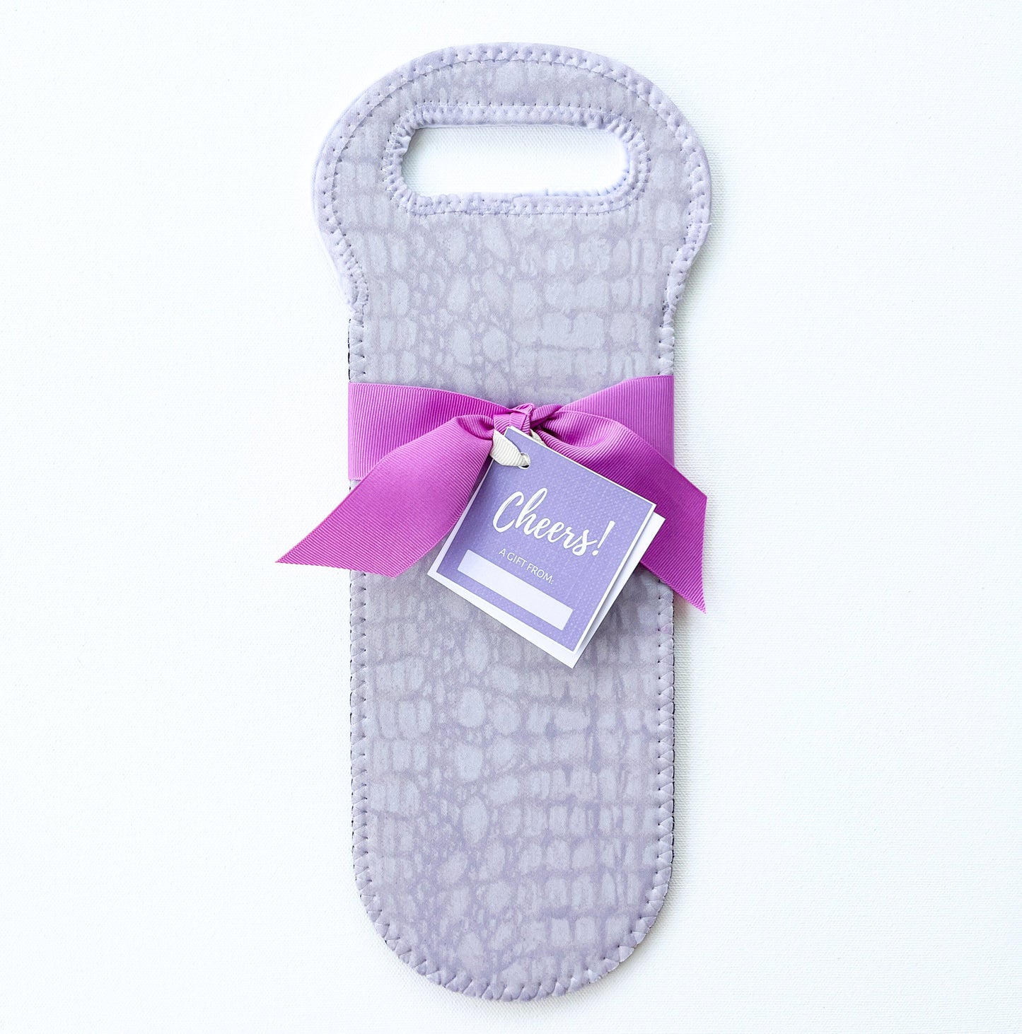 White Alligator Wine Tote