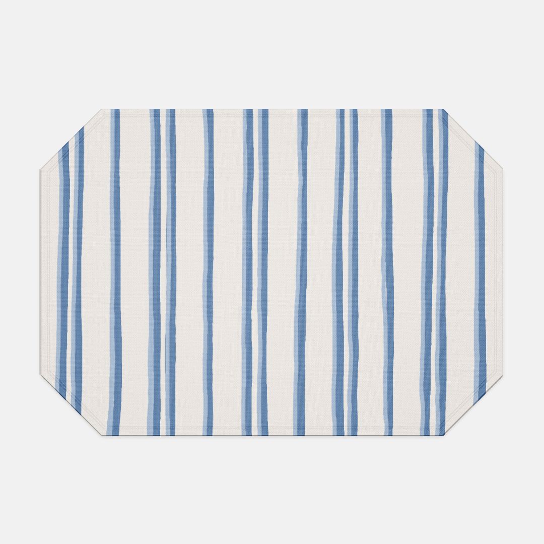 Riverbend Stripe in Haint Blue Placemat