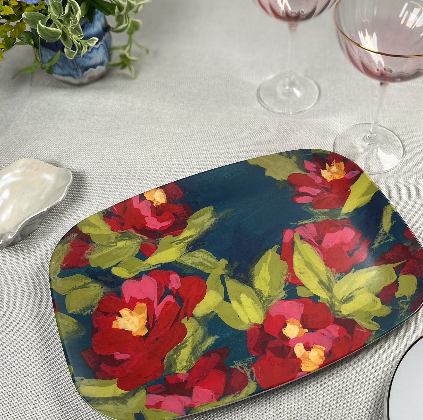 Yuletide Camellia - Melamine Tray