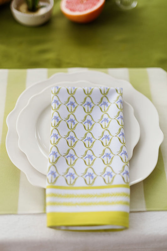 Esplanade Stripe Placemat in Avocado Green