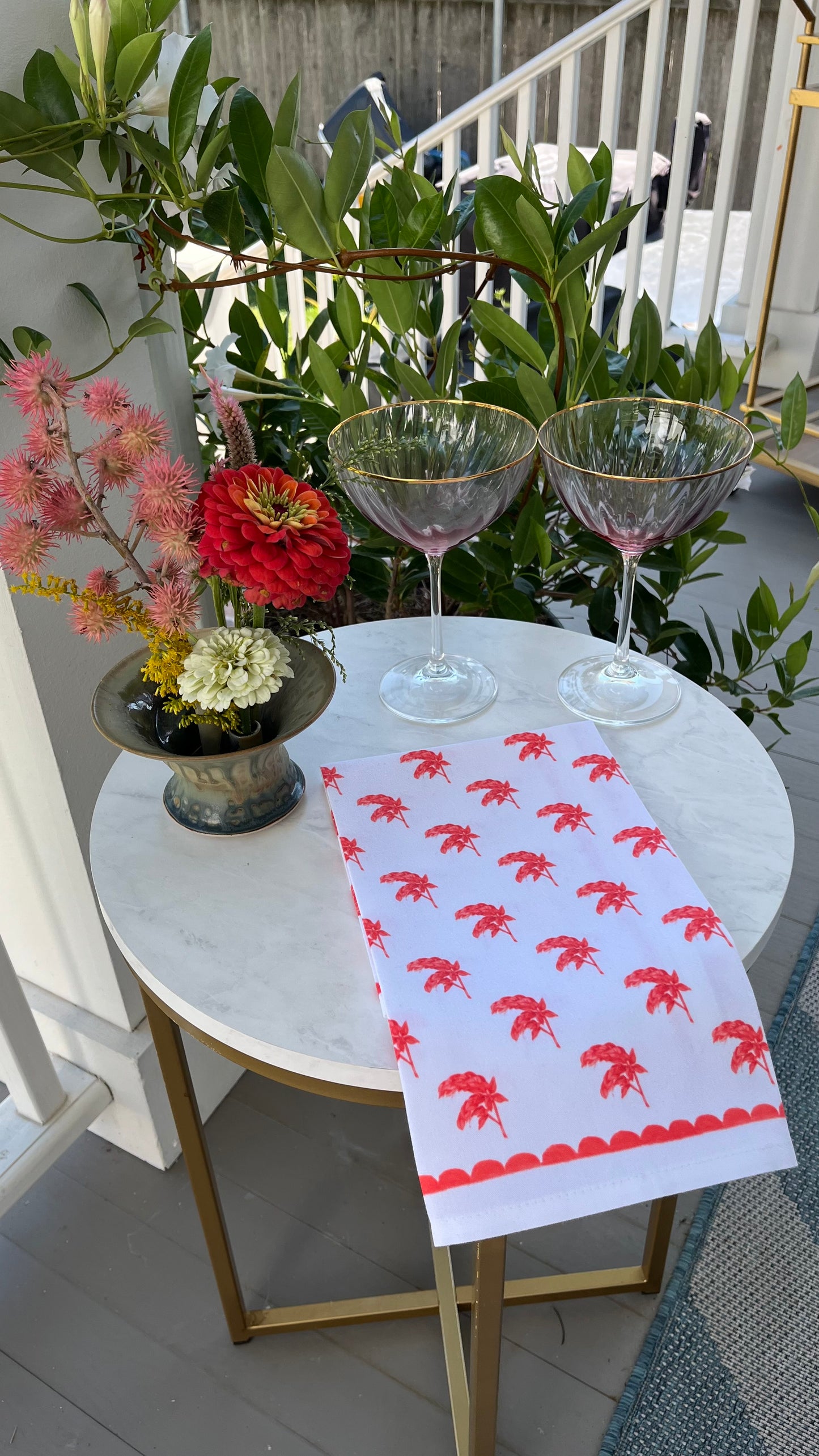 Shrimp Plant Hostess Towel