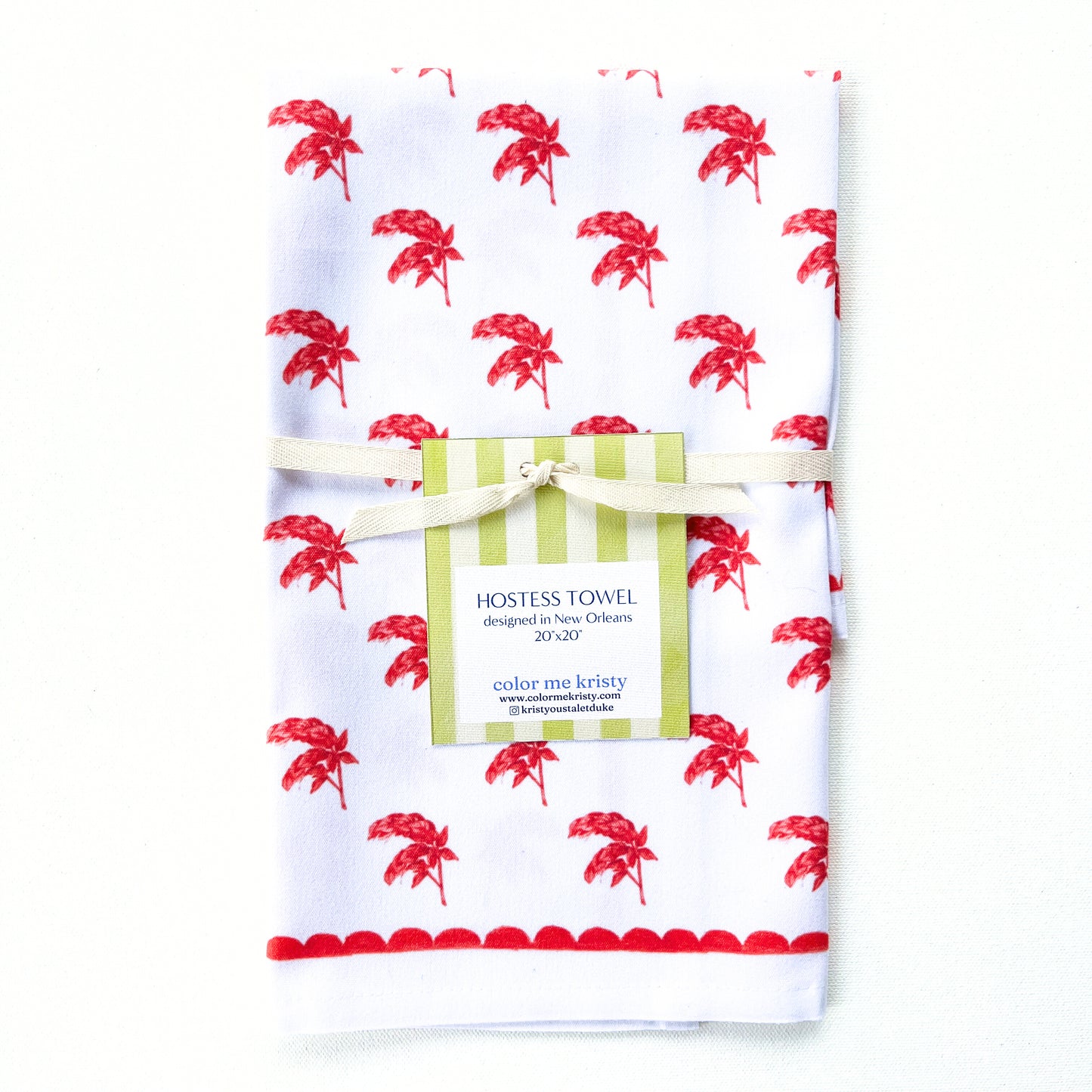 Shrimp Plant Hostess Towel