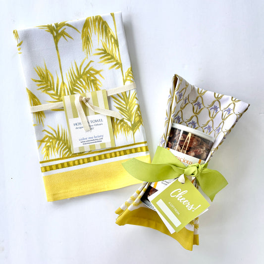 Client Gift - Hostess Towel + Sazerac Pecans Bundle