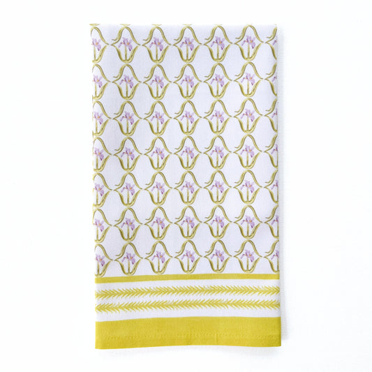 Iris in French Pink Hostess Towel
