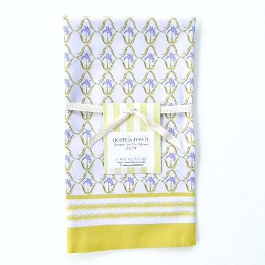 Iris in Lilac Hostess Towel