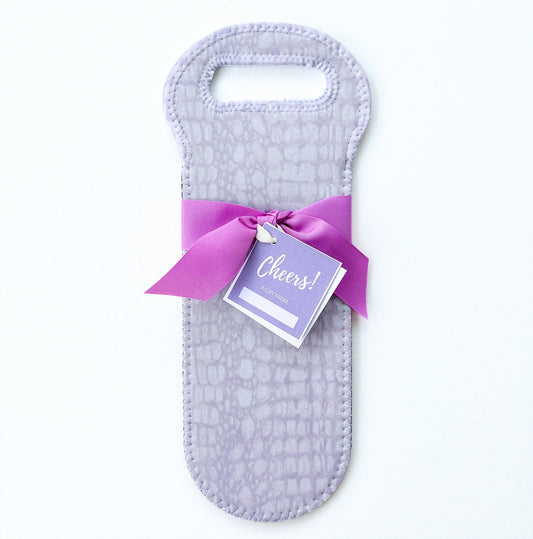 White Alligator Wine Tote
