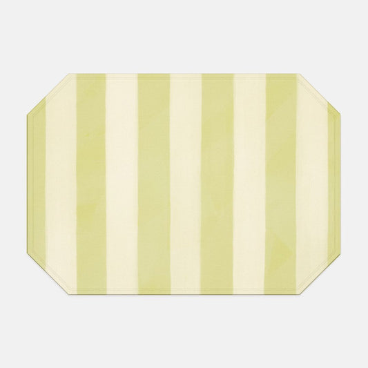 Esplanade Stripe Placemat in Avocado Green