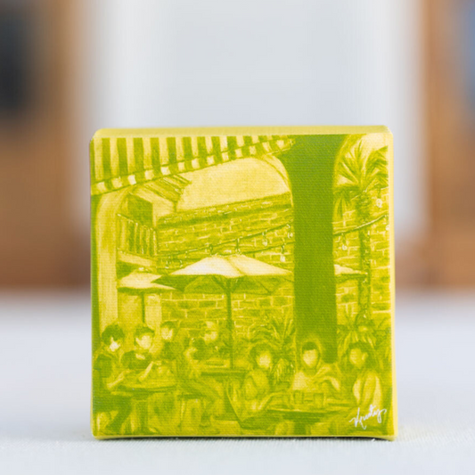 A Courtyard Kinda Day - Small Canvas Wrapped Print